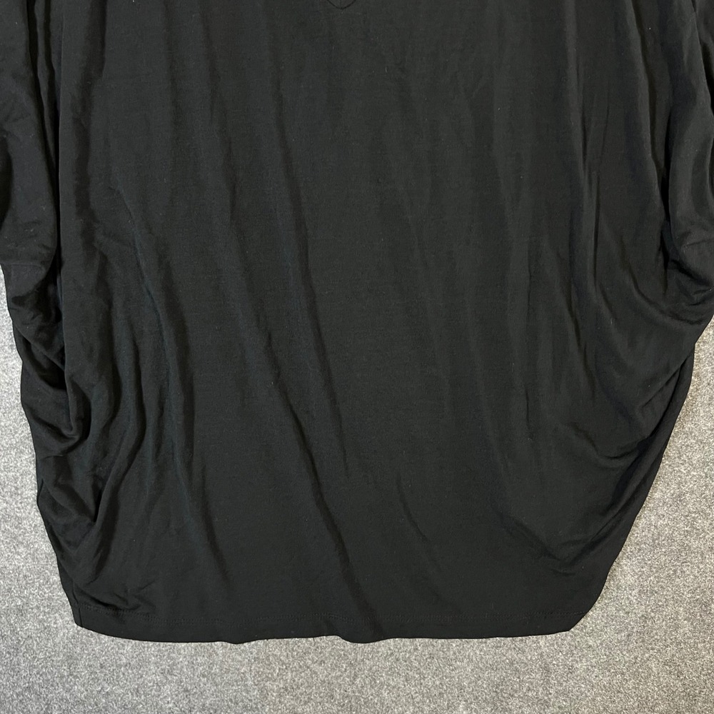 Vince Black Micromodal V-Neck Dolman Sleeve Top Small Minimalist Designer - Picture 9 of 12